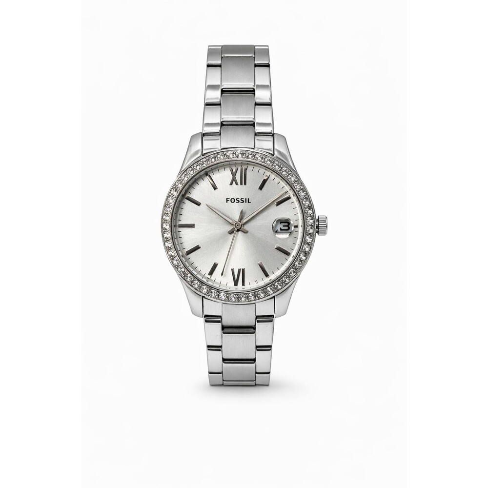 Fossil Scarlette ES4317 Women's Silver Crystal Watch 32mm